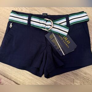 NWT polo shorts with belt